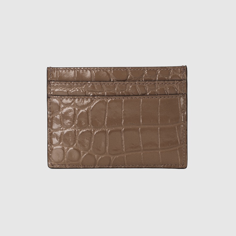751979.EZIBG.2351.009.080.0000.Light Crocodile card case with Double G